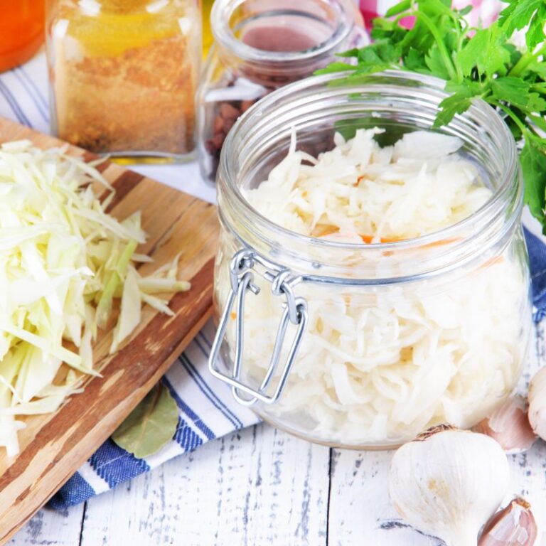 a jar coconut yogurt sauerkraut