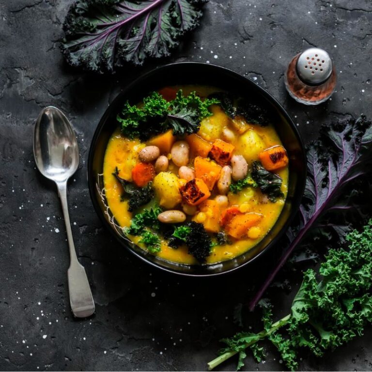 Warm Autumn Root Veggie Bowl with Coconut Kraut
